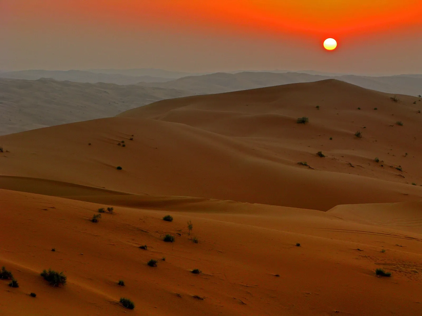 Sanddyner i Rub al-Khali, öknen på gränsen mellan Saudiarabien och Jemen