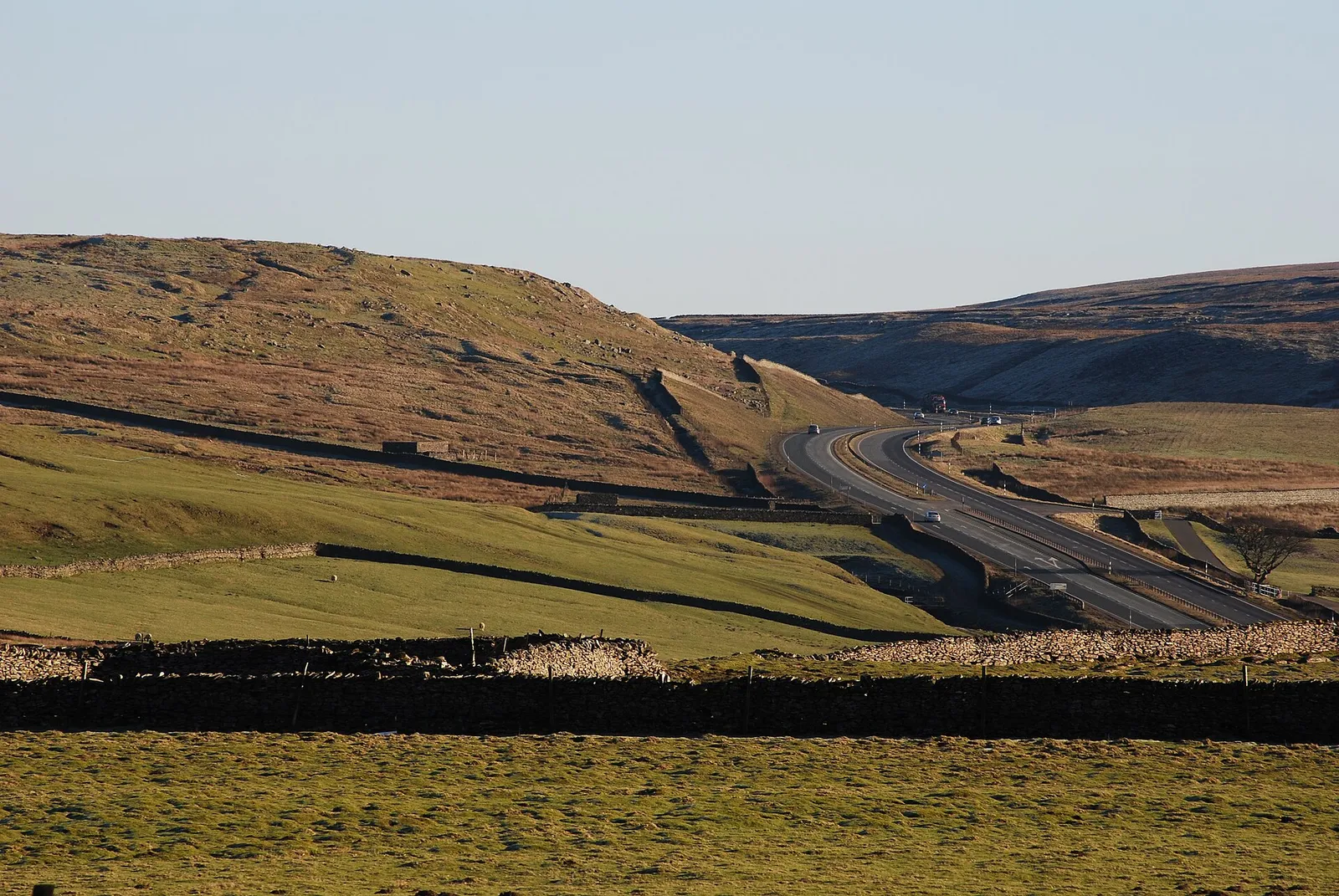 Vägen A66 i England, arkivbild