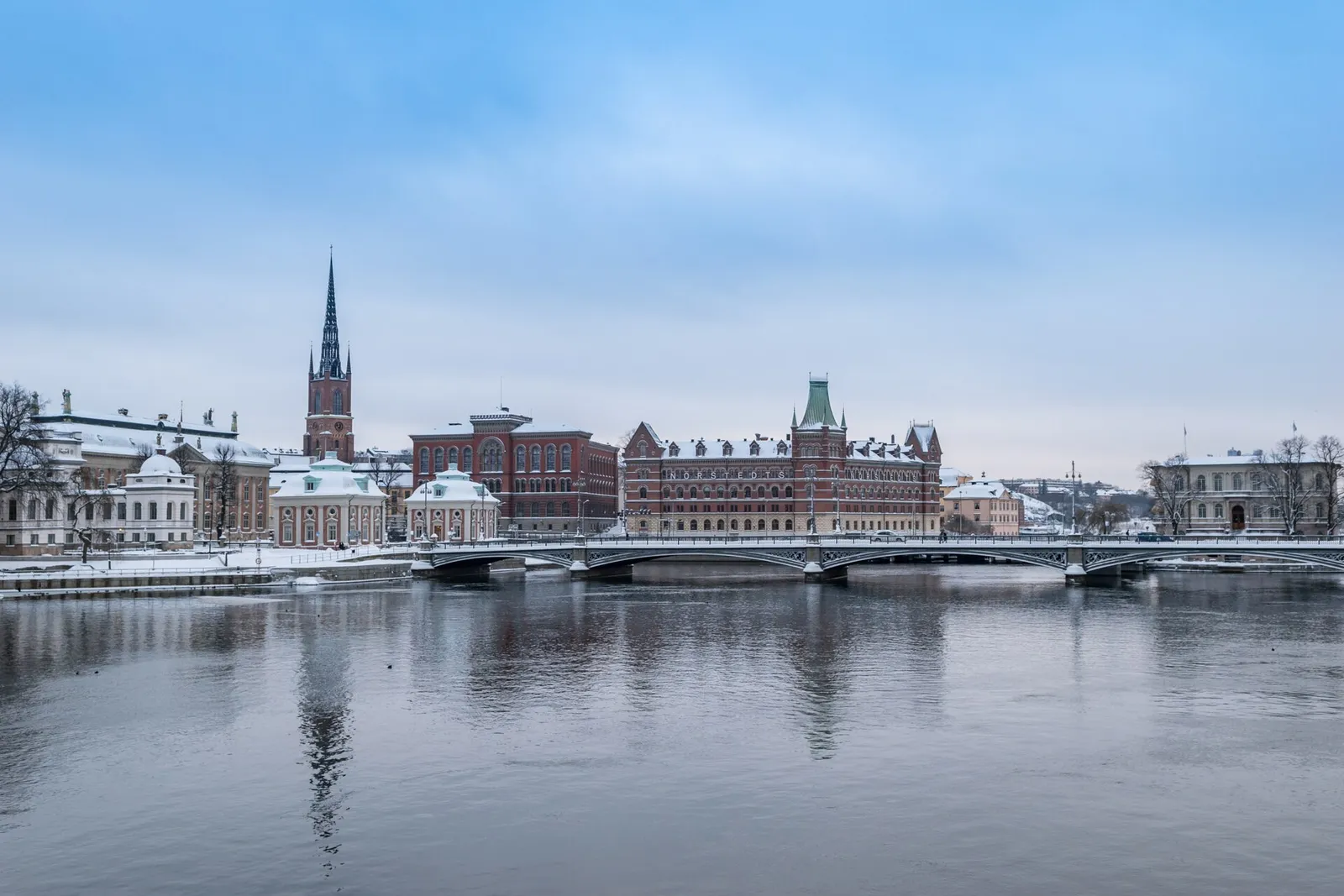 Flygbild över Gamla stan i Stockholm