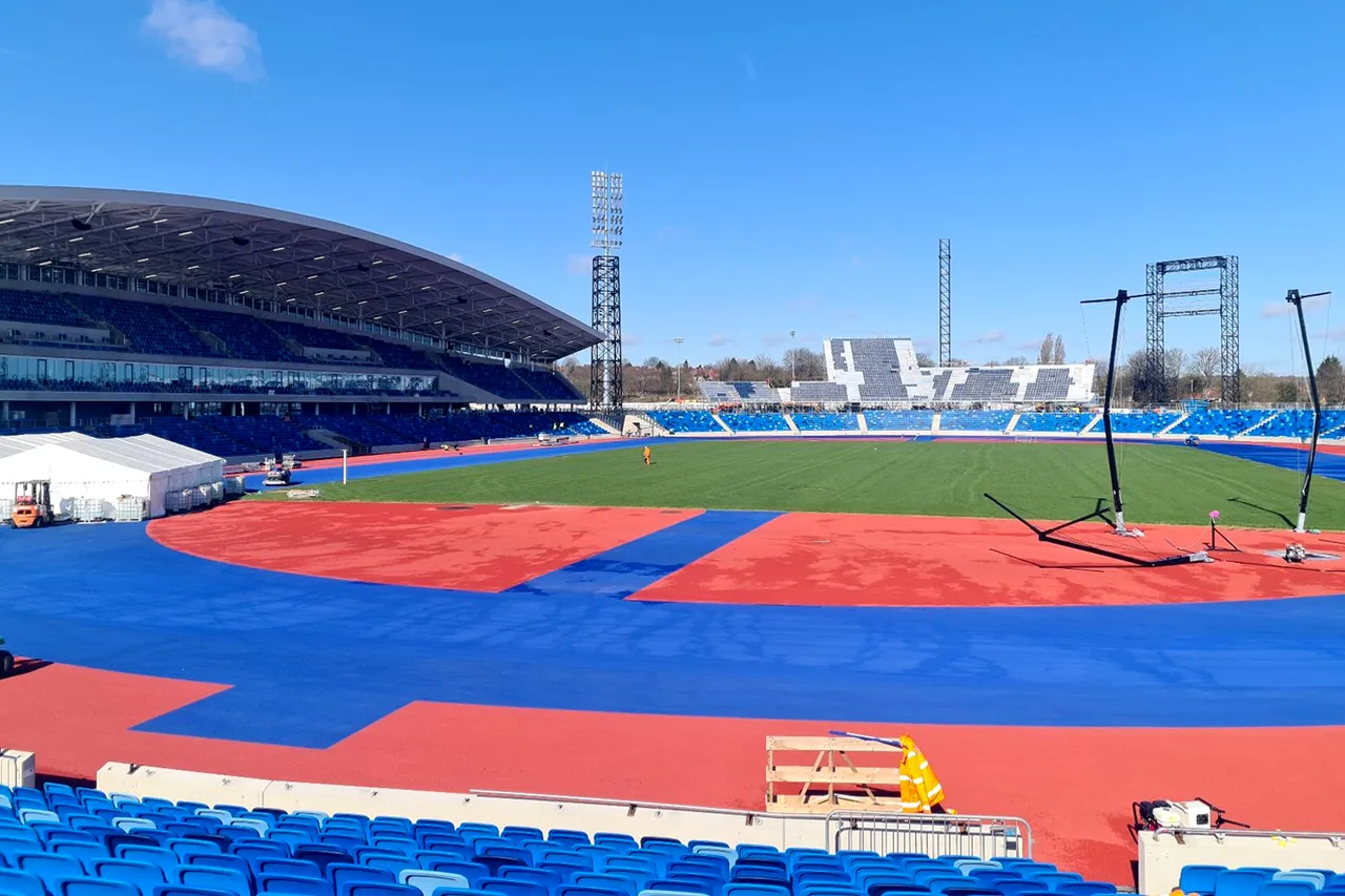 Alexander Stadium i Birmingham, arena för friidrotts-EM 2026