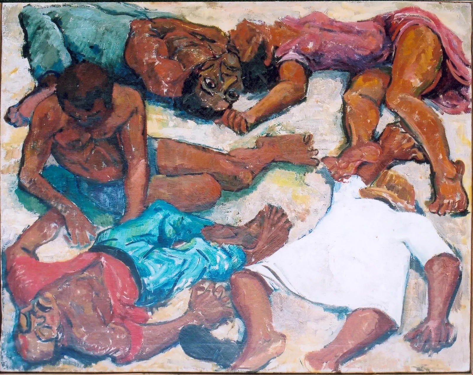 Målningen ”Murder at Sharpeville 21 March 1960” av Godfrey Rubens