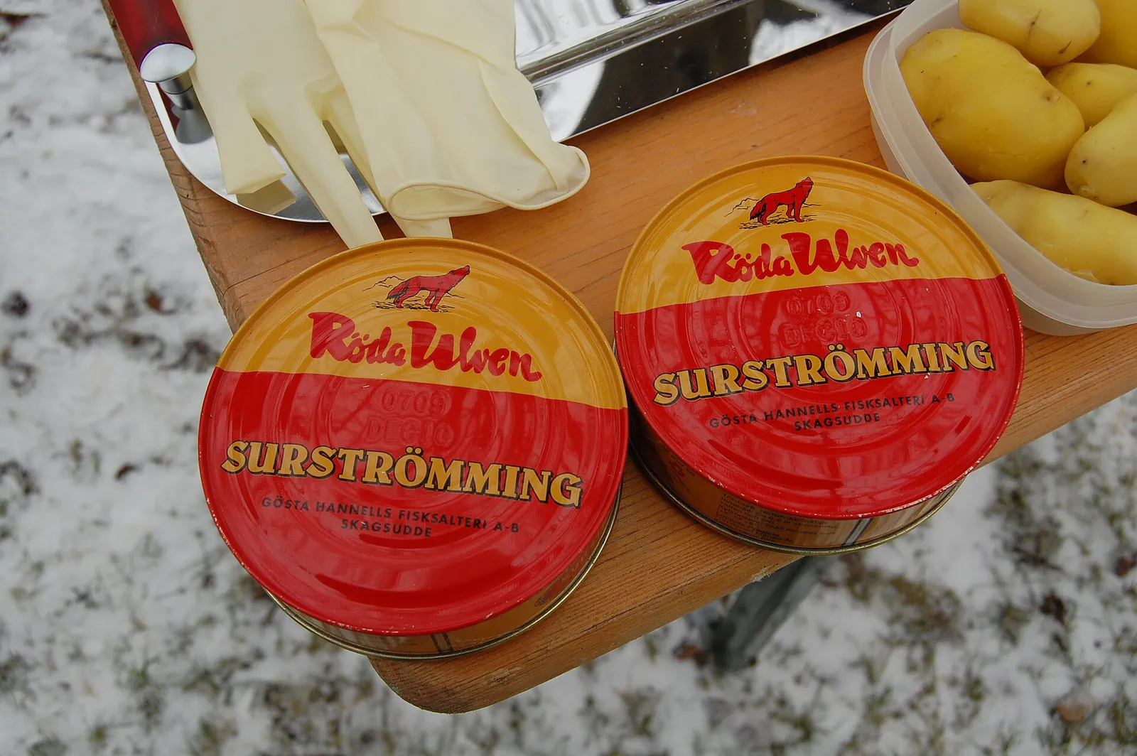 En öppnad burk surströmming
