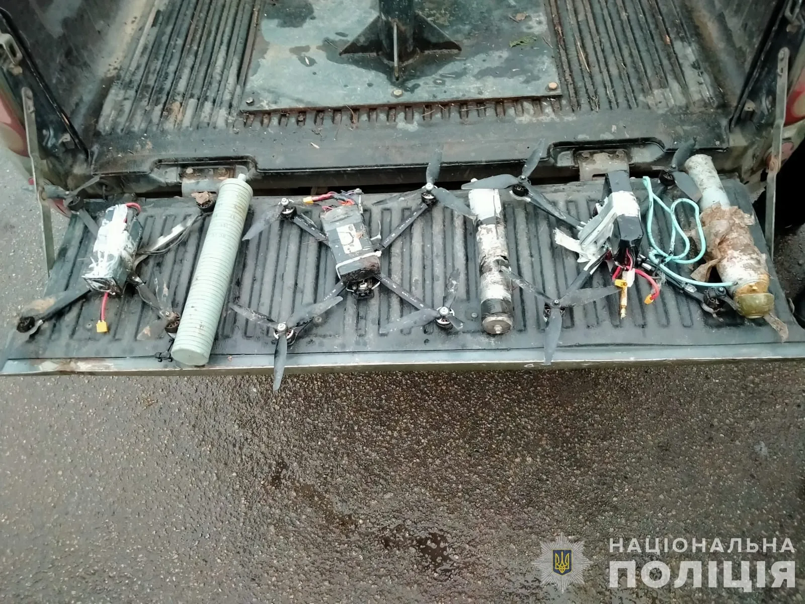 Beslagtagna drönare med sprängladdningar i Dnipropetrovsk oblast