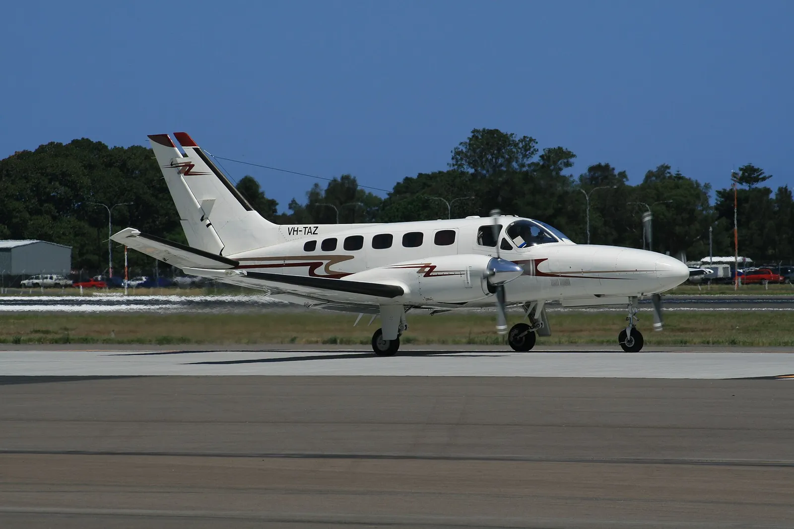 Ett flygplan av typen Cessna 441 Conquest II, arkivbild