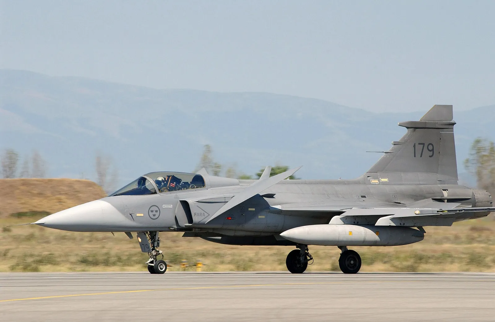 Ett svenskt JAS 39 Gripen, arkivbild