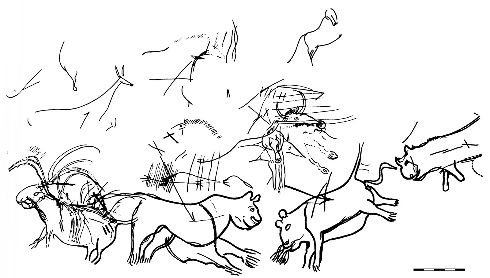Grottmålning (genrebild från Lascaux)