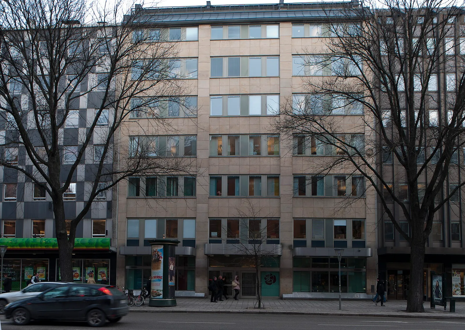 Socialdemokraternas partihögkvarter på Sveavägen 68 i Stockholm.