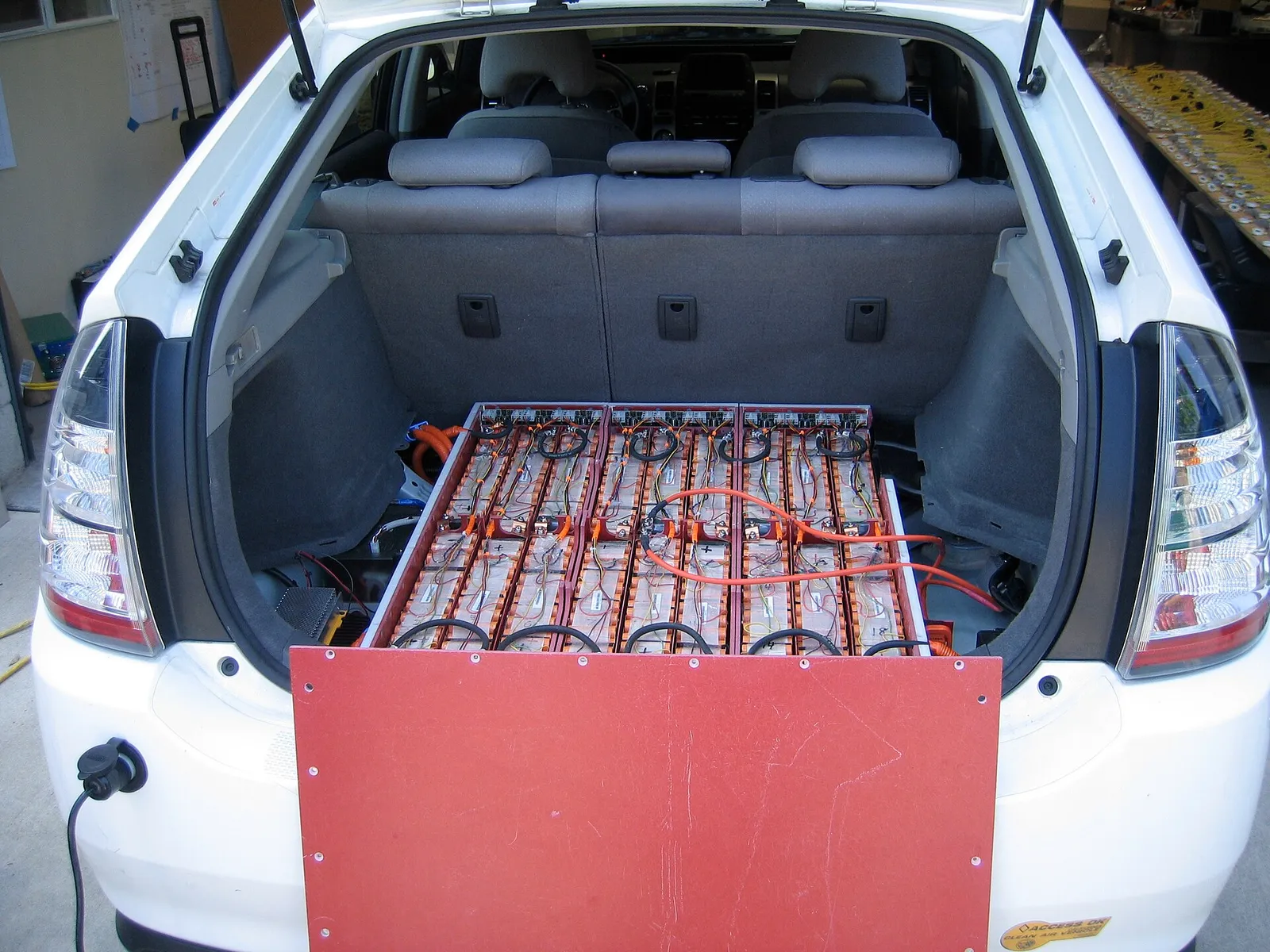 Battericeller för elbil (genrebild)