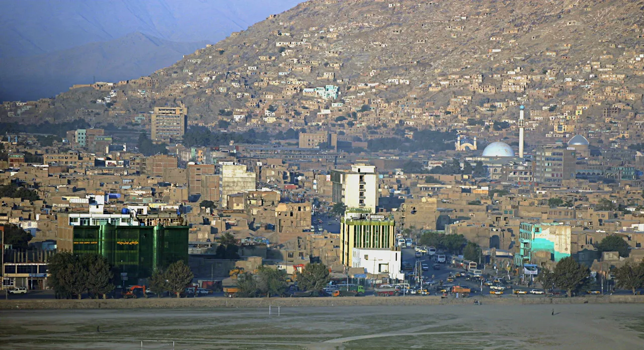 Vy över Kabul, Afghanistan (arkivbild)