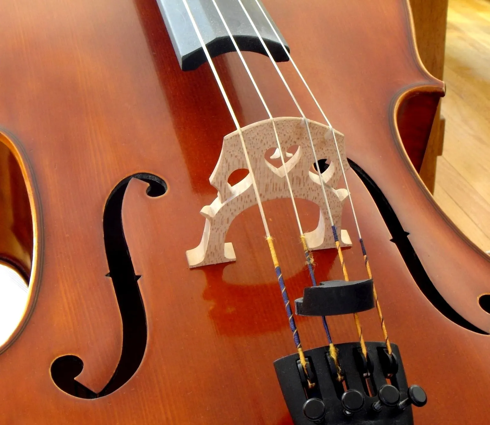 Närbild på en cello