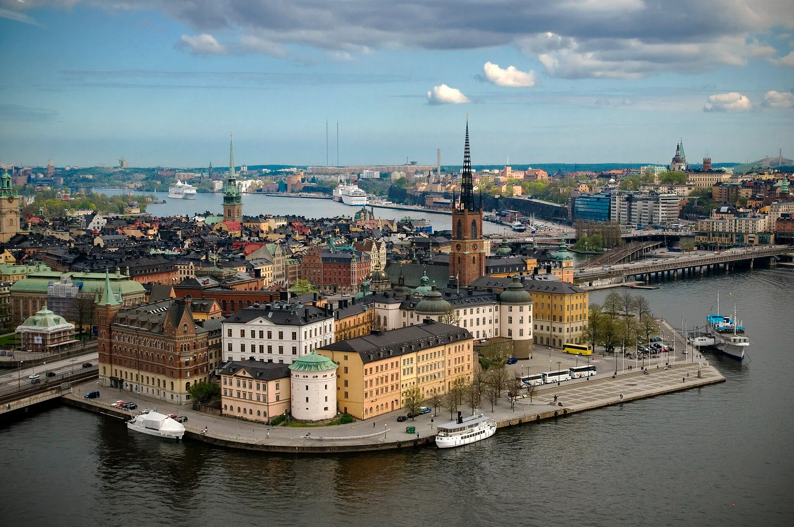 Vy över Riddarholmen i Stockholm