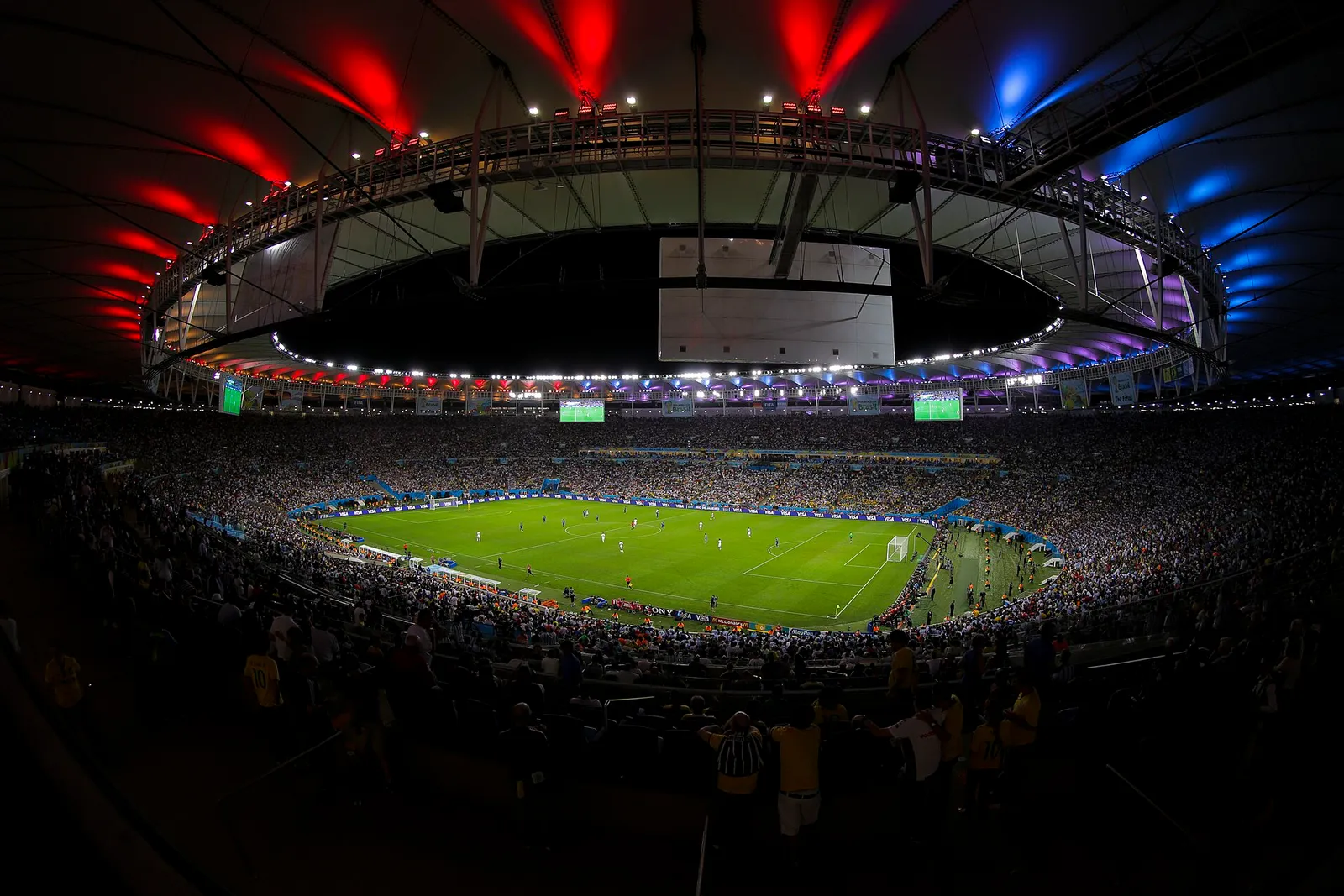 Fotbollsspelare i en VM-match