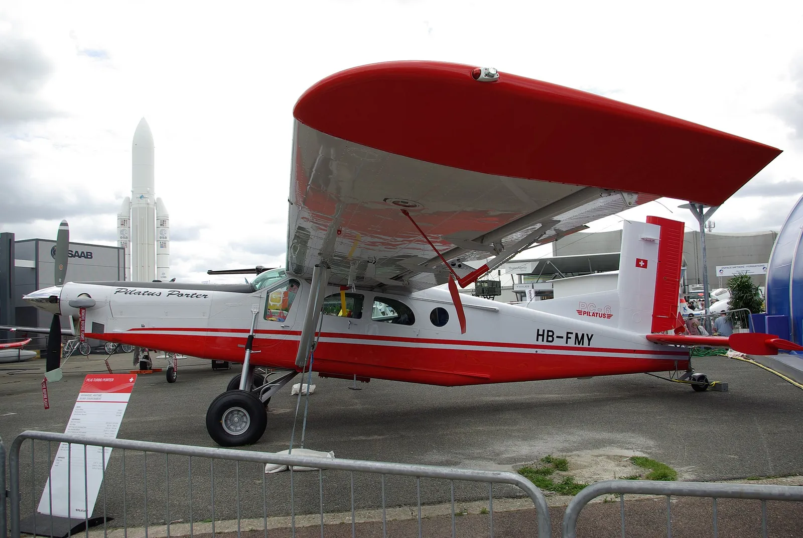 Ett flygplan av typen Pilatus PC-6 Turbo Porter (genrebild)