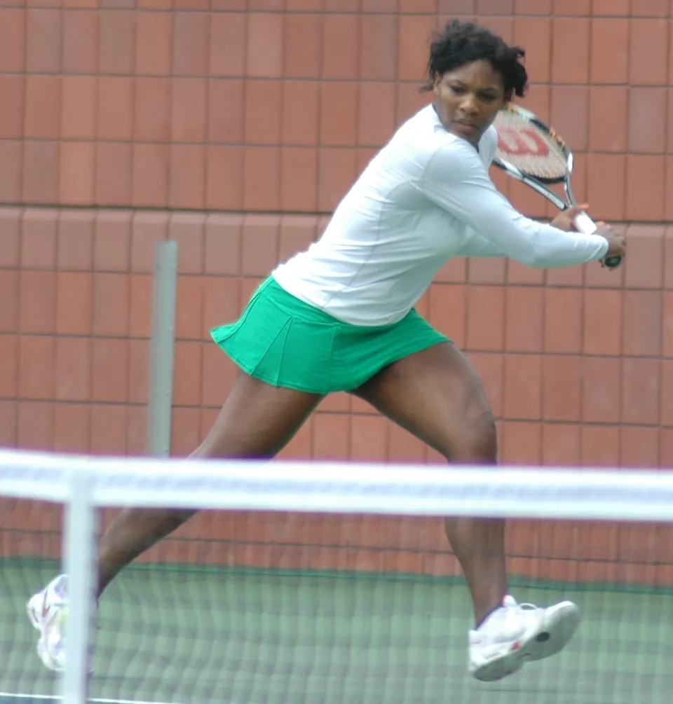 Serena Williams tränar inför US Open, arkivbild