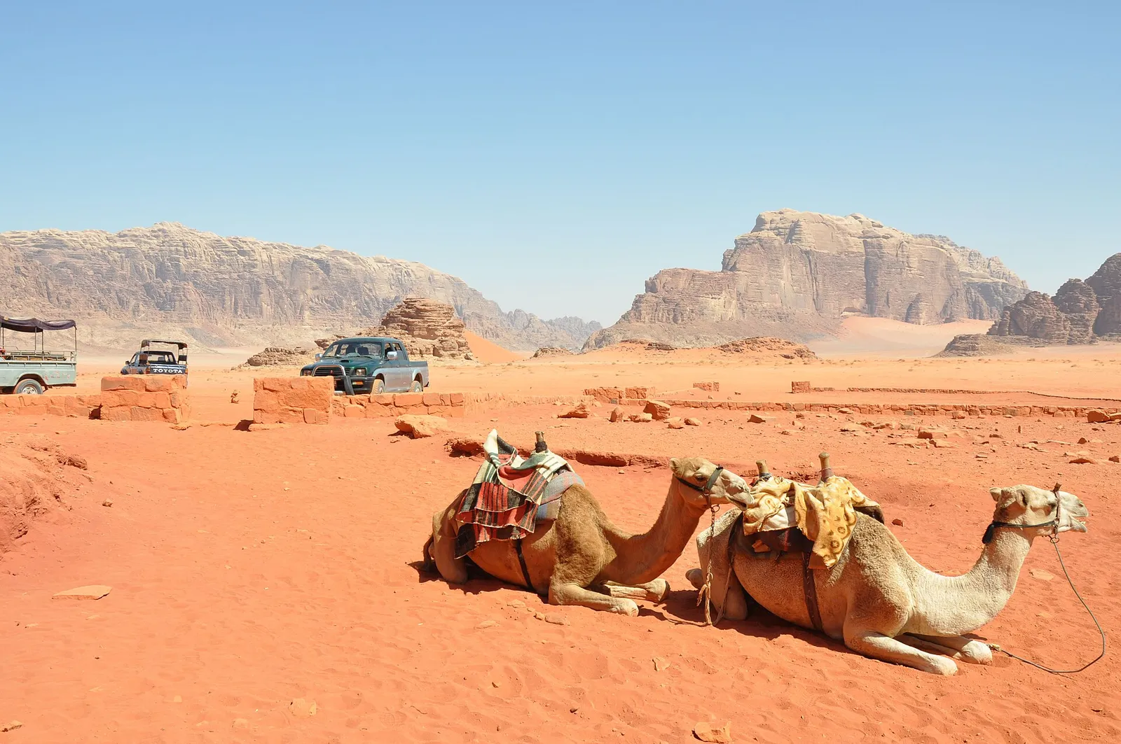 Arkivbild: ökenlandskap i Jordanien