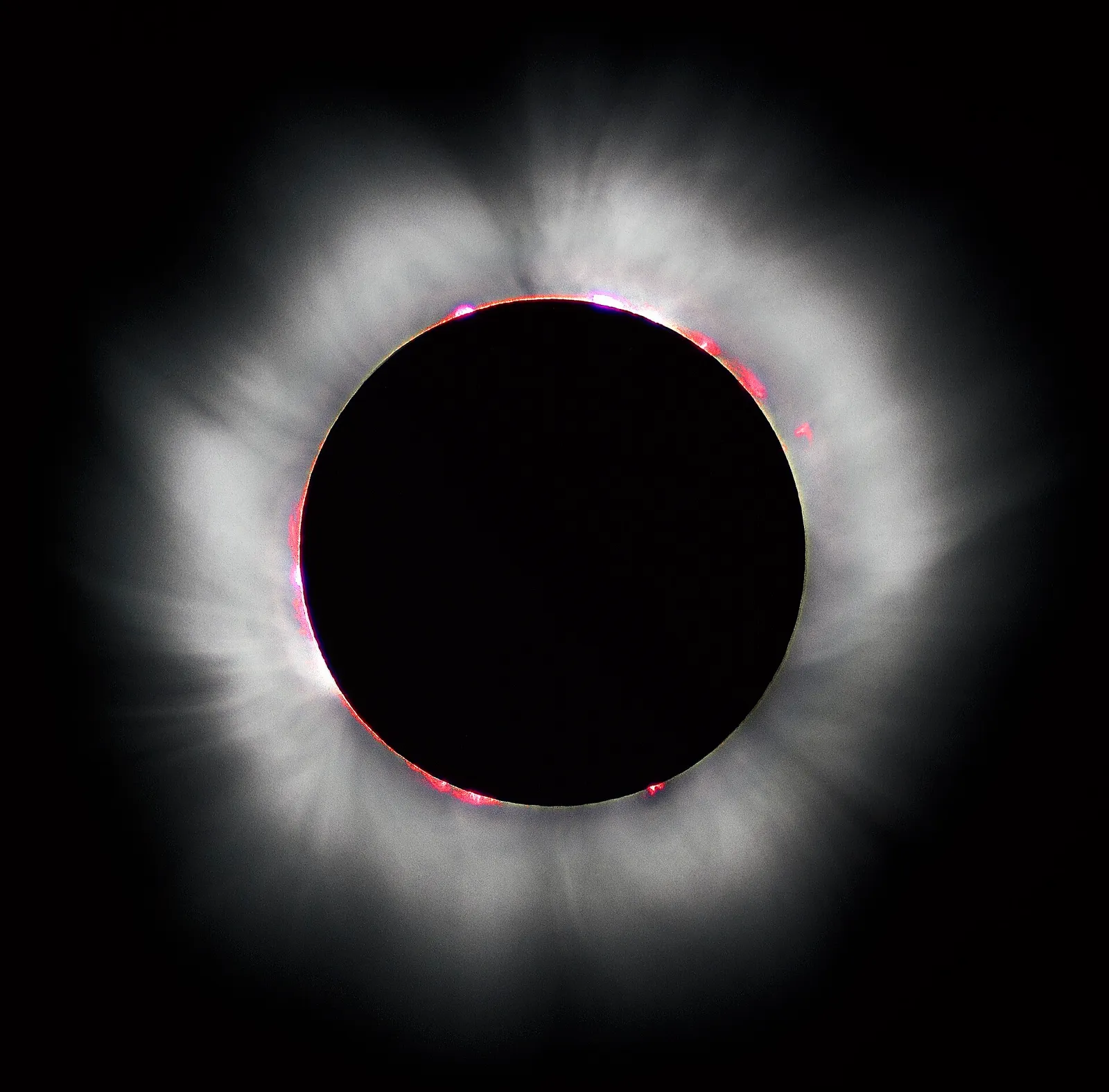 Solkorona vid en total solförmörkelse