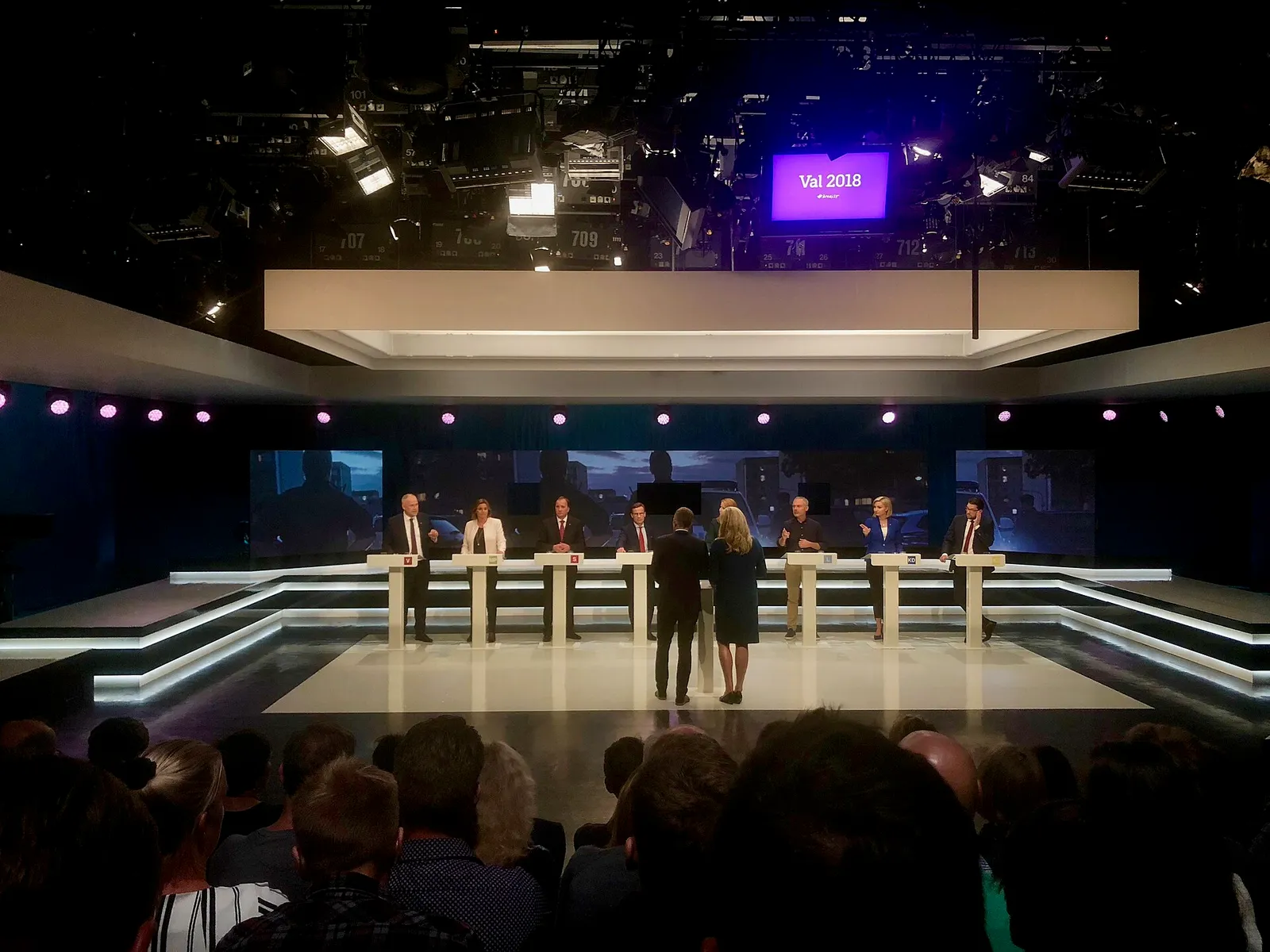 Arkivbild: SVT:s partiledardebatt inför valet 2018
