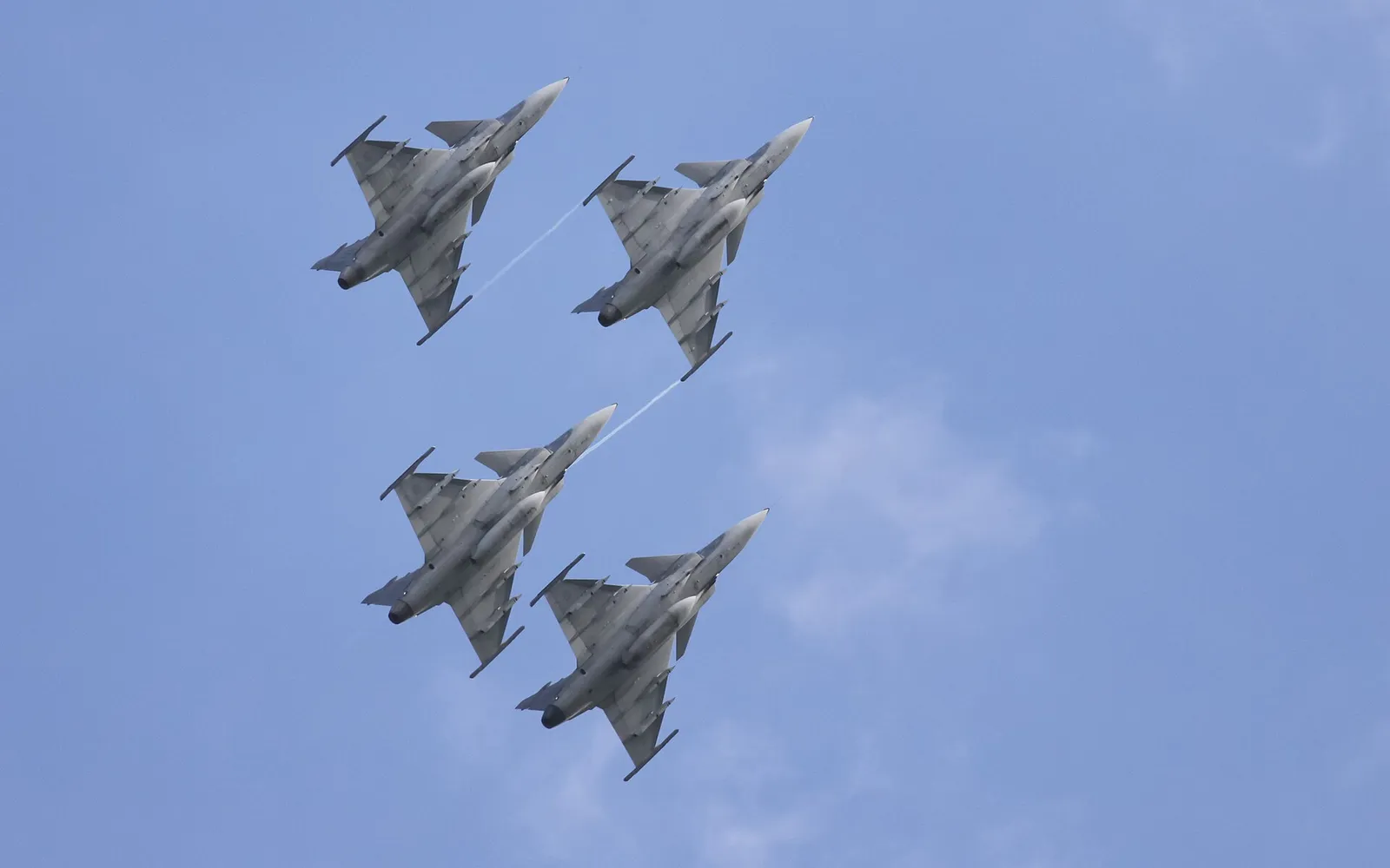 JAS 39 Gripen i formationsflygning