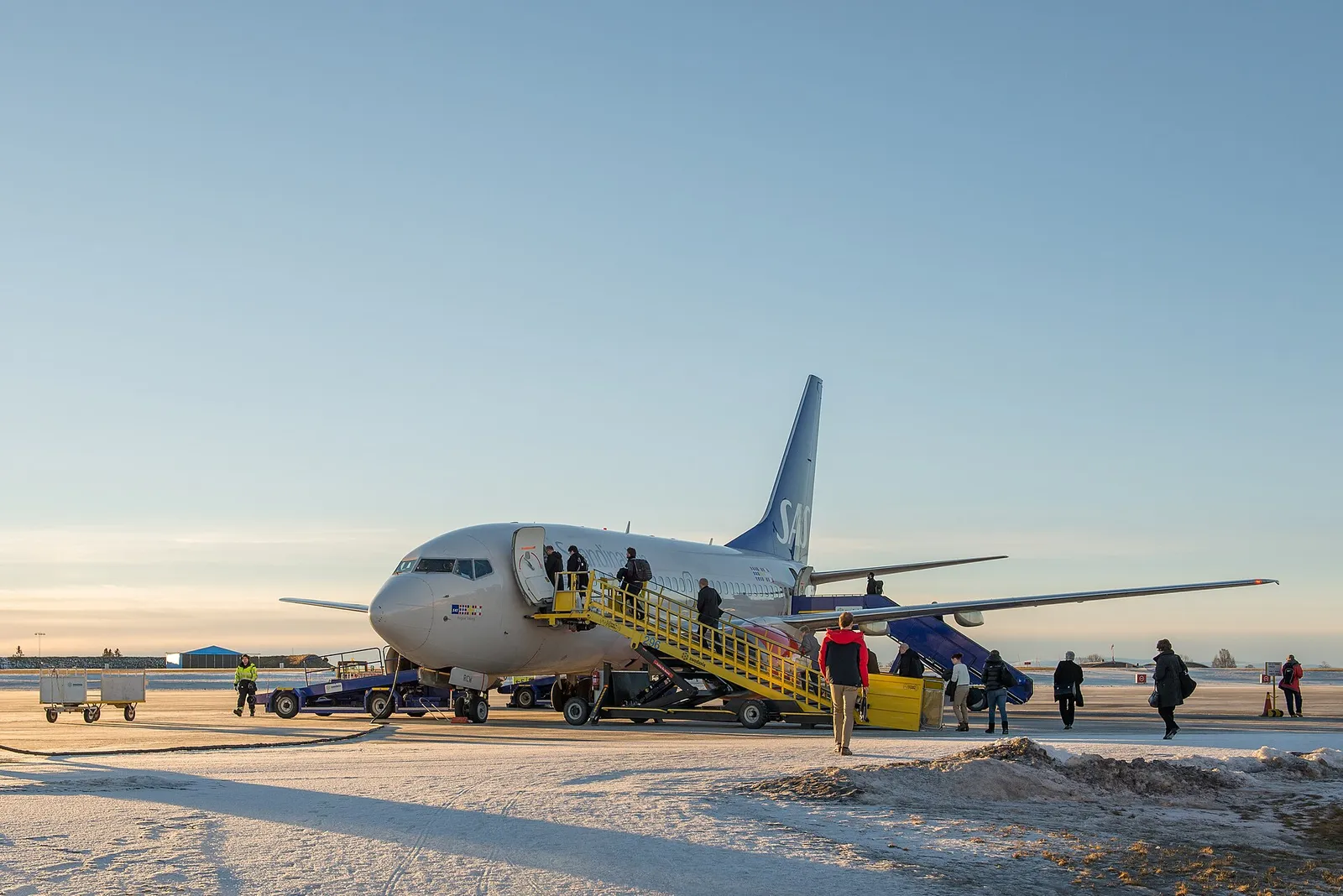 Ett flygplan från SAS