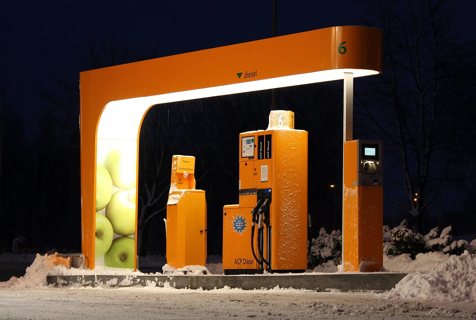 En dieselpump på en bensinstation