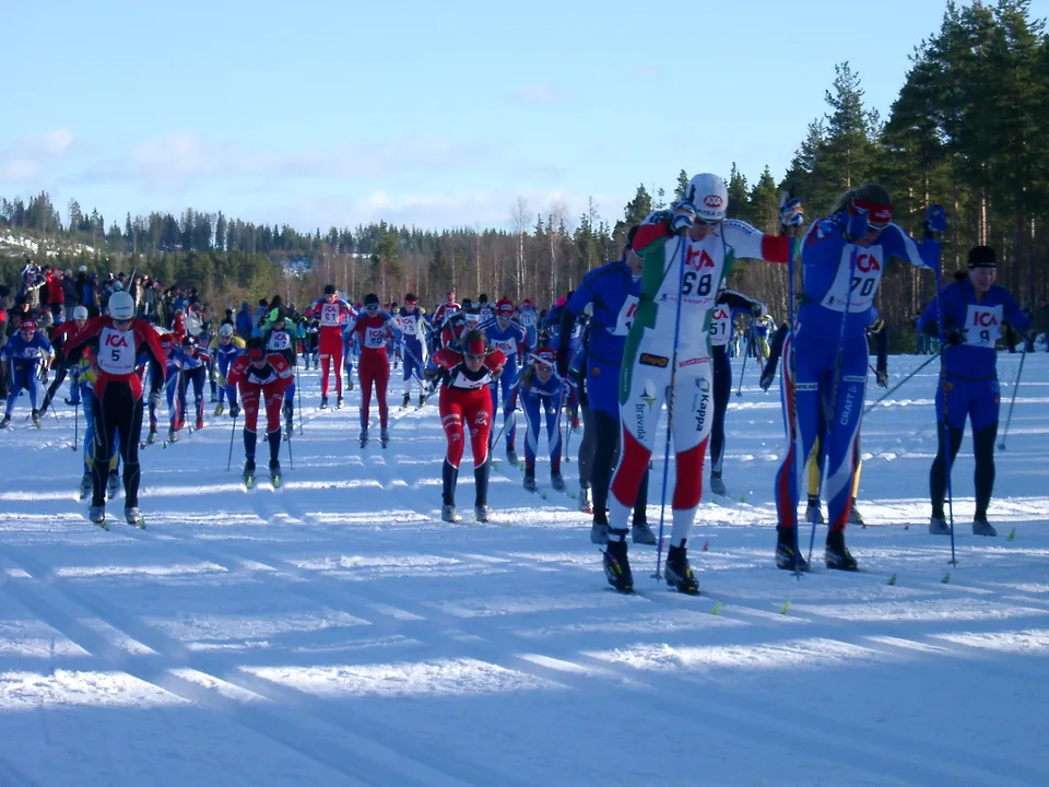 Massstart i ett Vasalopp
