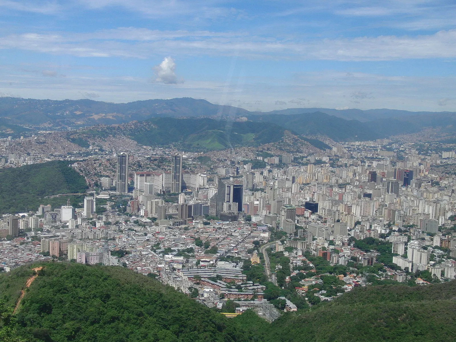 Vy över Venezuelas huvudstad Caracas