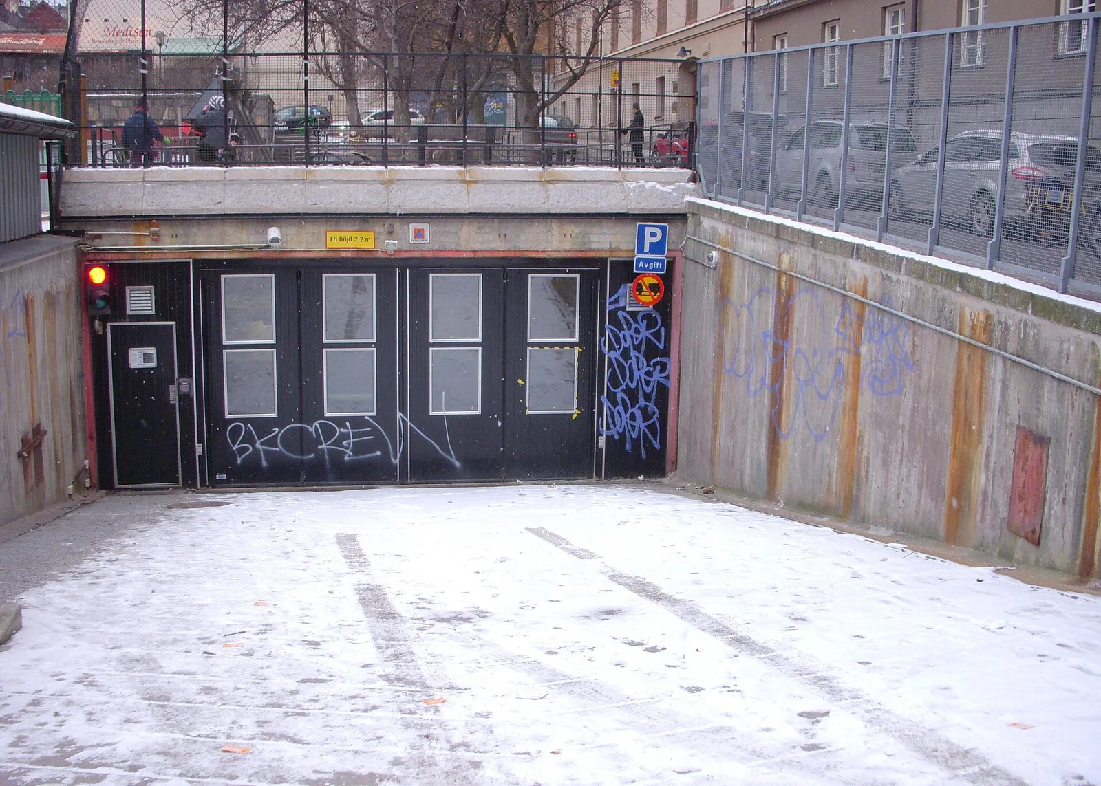 Interiör från Katarinabergets skyddsrum i Stockholm, arkivbild