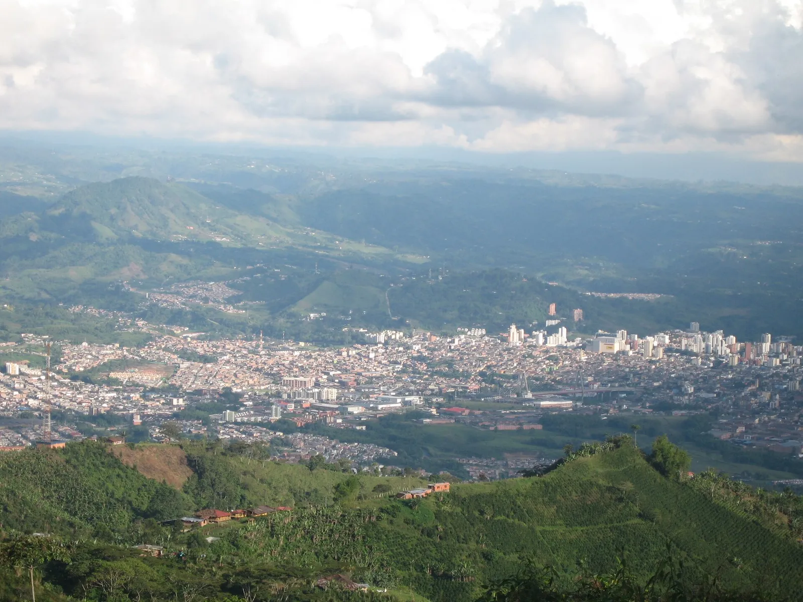 Utsikt över Pereira i Colombia