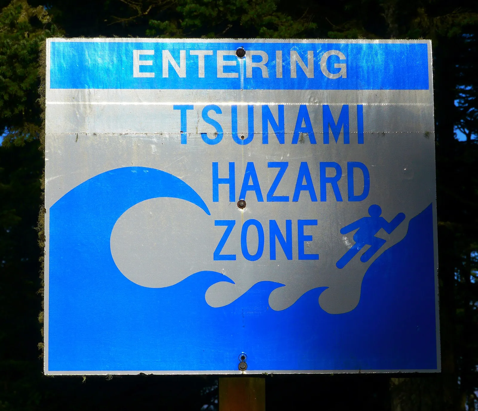 En skylt som varnar för tsunamirisk (arkivbild)