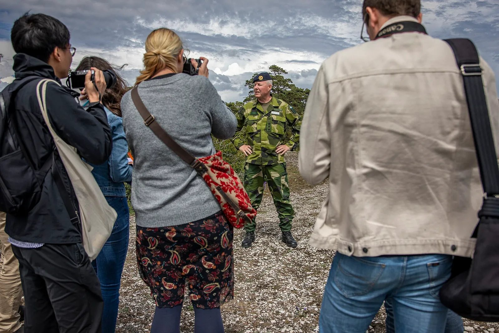 Svensk officer vid en militärövning (arkivbild)
