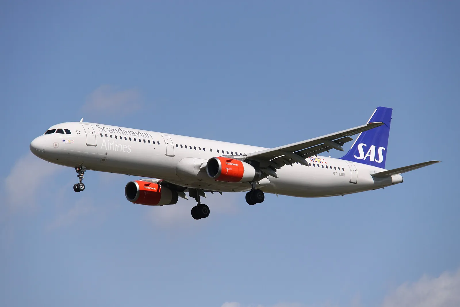 Ett flygplan i SAS färger
