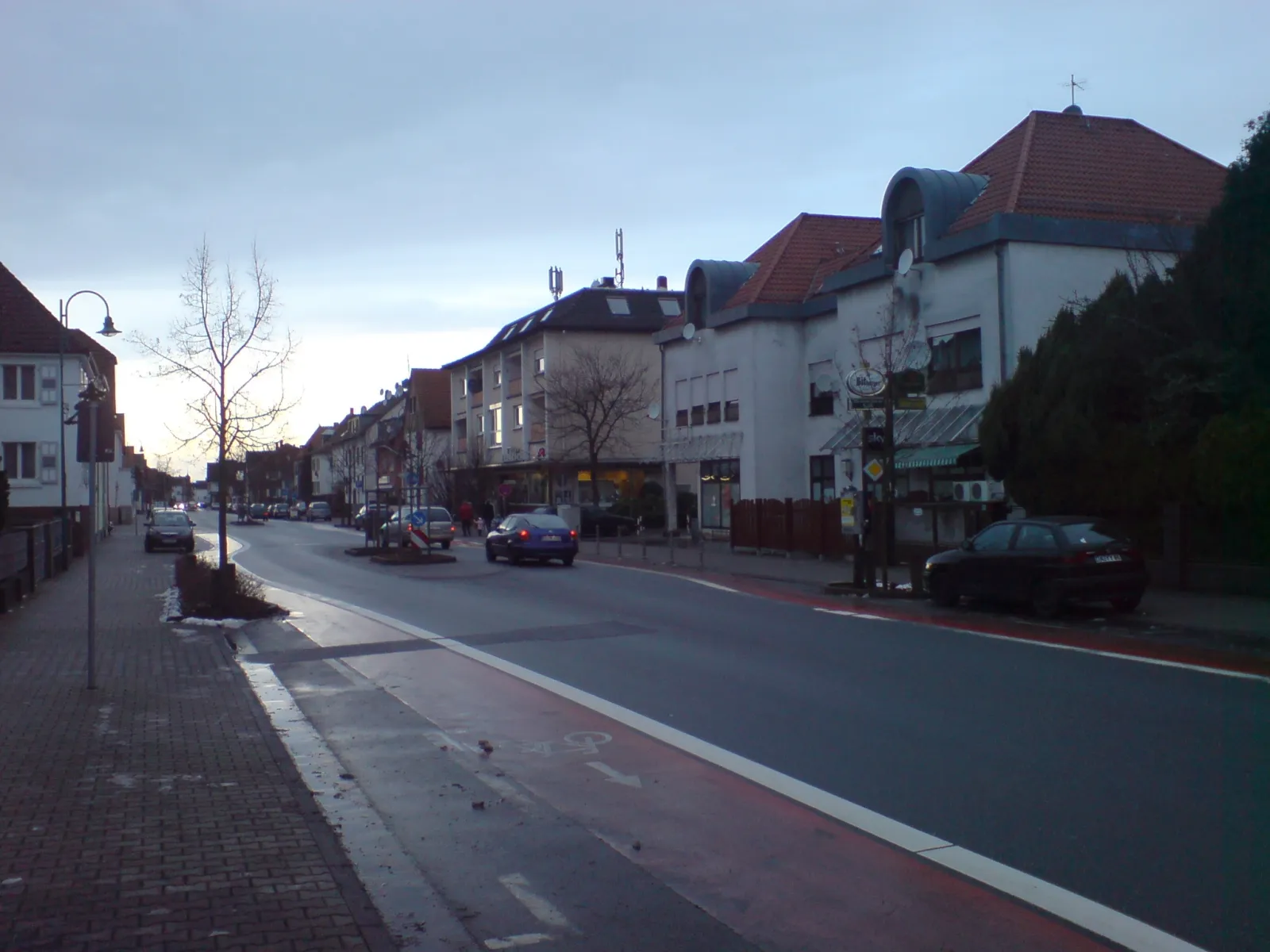 Butiksgata i Erzhausen i Tyskland