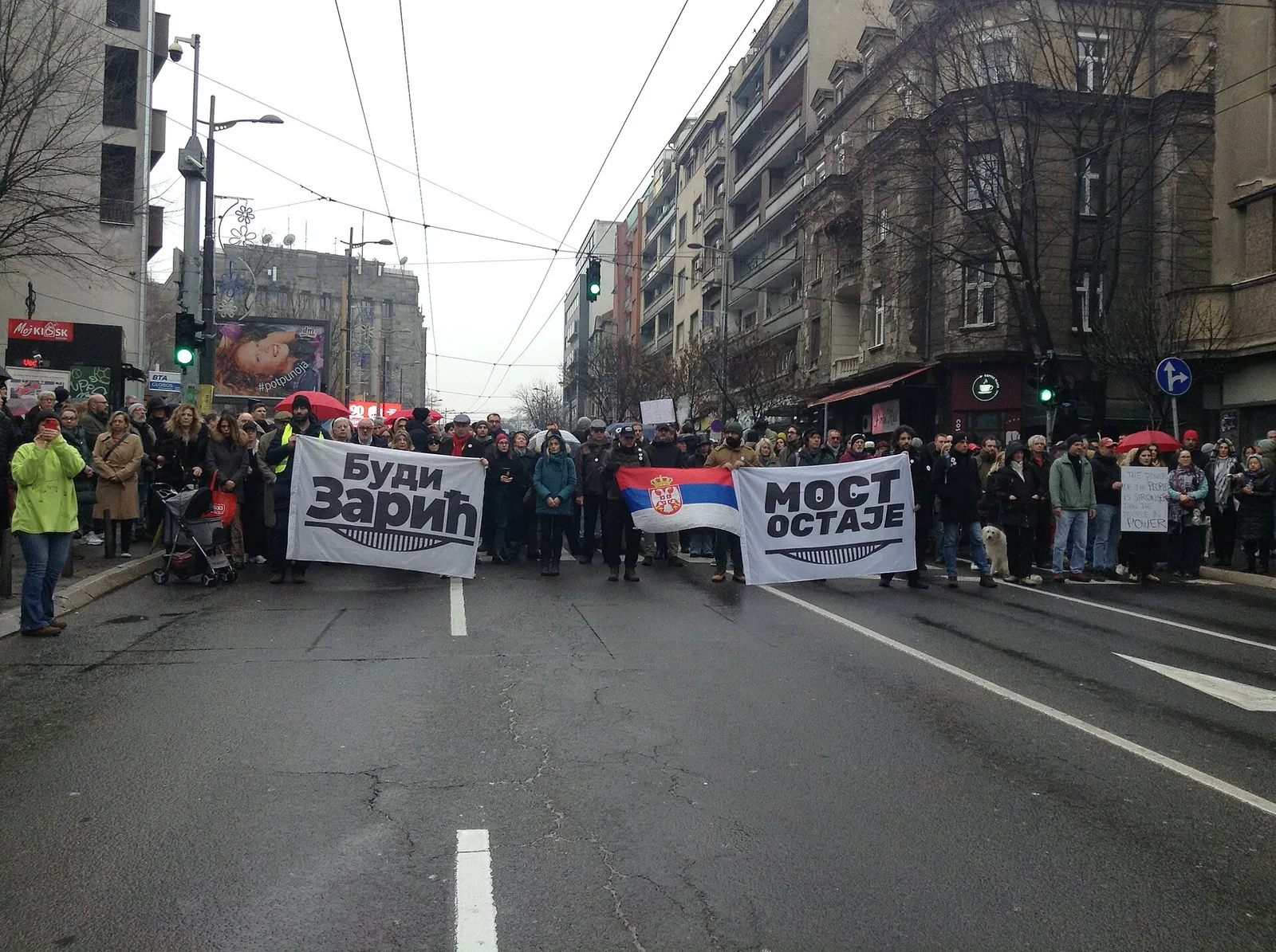 Protester i Belgrad, Serbien