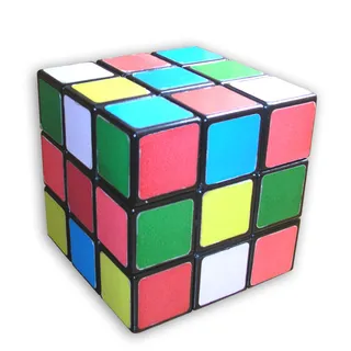 En blandad Rubiks kub
