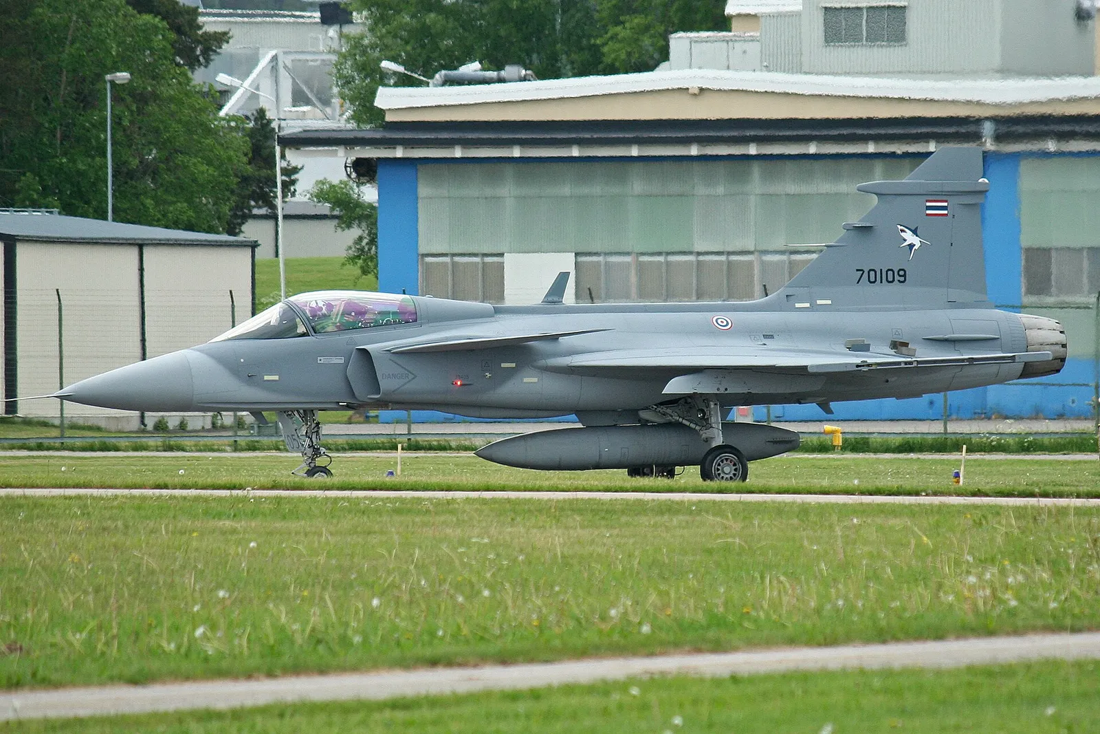 Arkivbild: ett Saab JAS 39 Gripen-flygplan.
